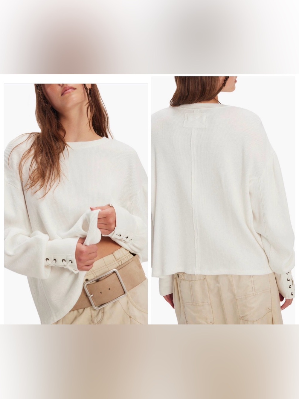 We The Free Lapis Lace-Up
Cuff Cotton
Thermal Top
